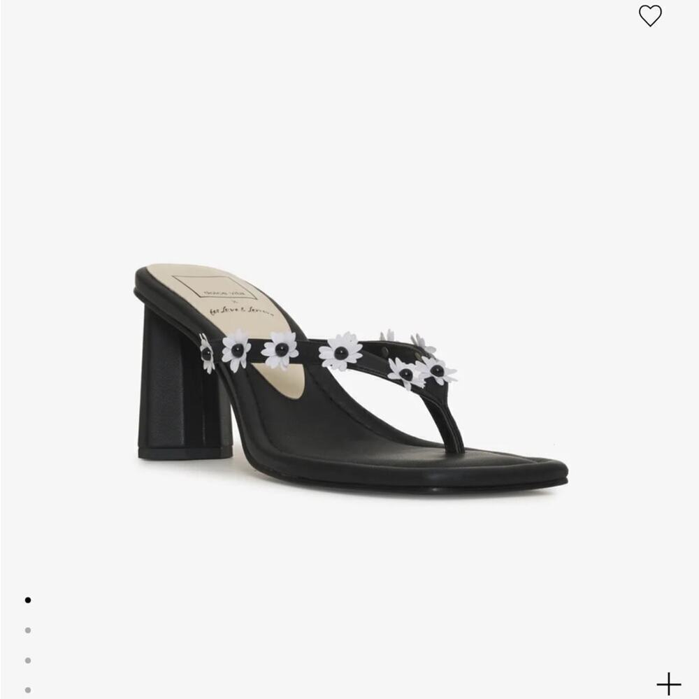 For Love & Lemons x Dolce Vita | Daphne Daisy Flip Flop Heel | Size 9